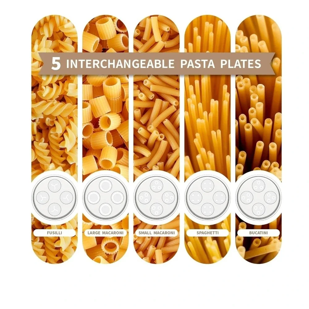 Atbod 5-in-1 Pasta Maker Attachment for KitchenAid Stand Mixer Stainless B2 - Picture 7 of 16